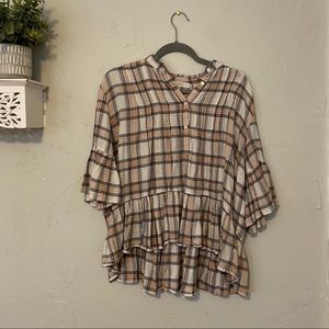 Loft plaid blouse